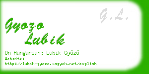 gyozo lubik business card